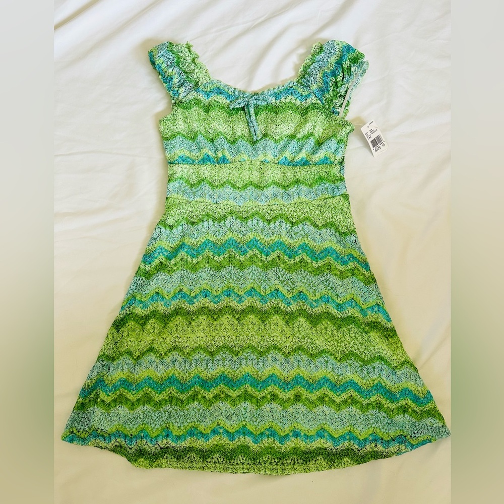 Knit Works cream knit lace overlay dress. Youth size 10